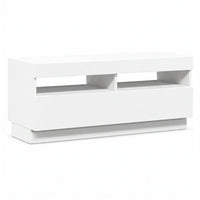 Meuble TV Blanc avec Éclairage LED RGB 100 cm