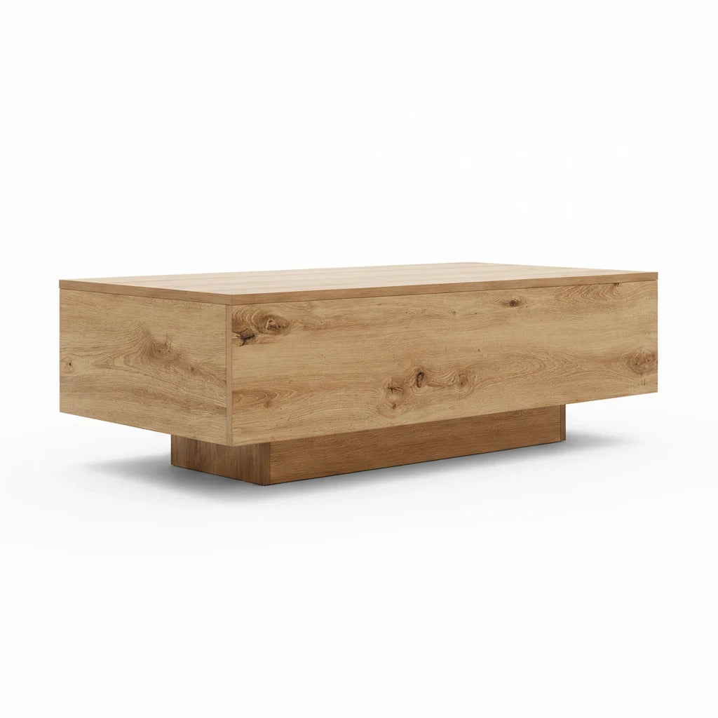 Table Basse en Bois d'Ingénierie 100 cm – Effet Vieux Bois