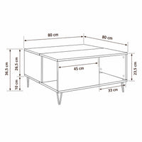 Table Basse en Bois avec Rangement Ouvert