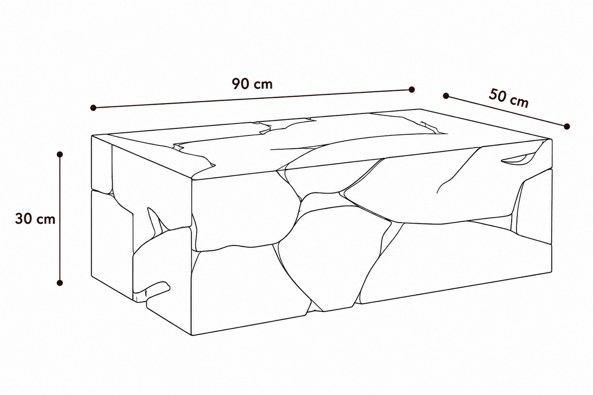 Table Basse Artisanale en Teck Massif Fait Main