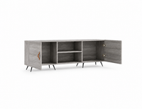 Meuble TV Design Sonoma Gris avec Rangement