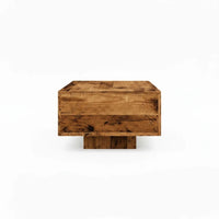 Table Basse en Bois d'Ingénierie 100 cm – Effet Vieux Bois