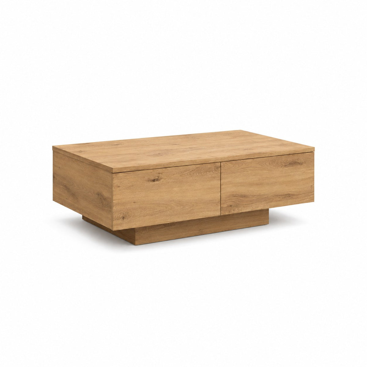 Table basse rectangulaire rangement Chêne Artisanal - autre angle