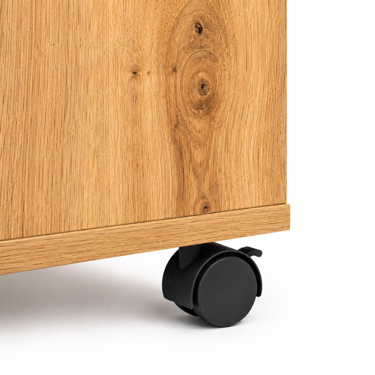 Table Basse Carrée Extensible à Roulettes en Chêne Sonoma