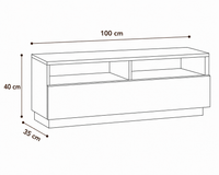 Meuble TV Blanc avec Éclairage LED RGB 100 cm