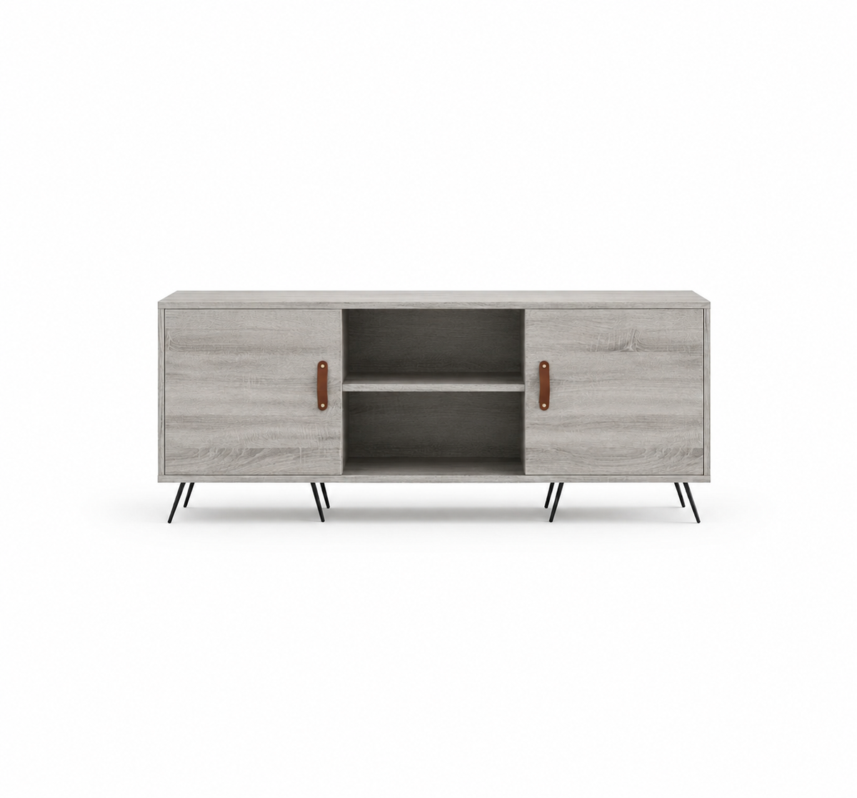 Meuble TV Design Sonoma Gris avec Rangement