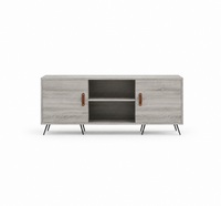 Meuble TV Design Sonoma Gris avec Rangement