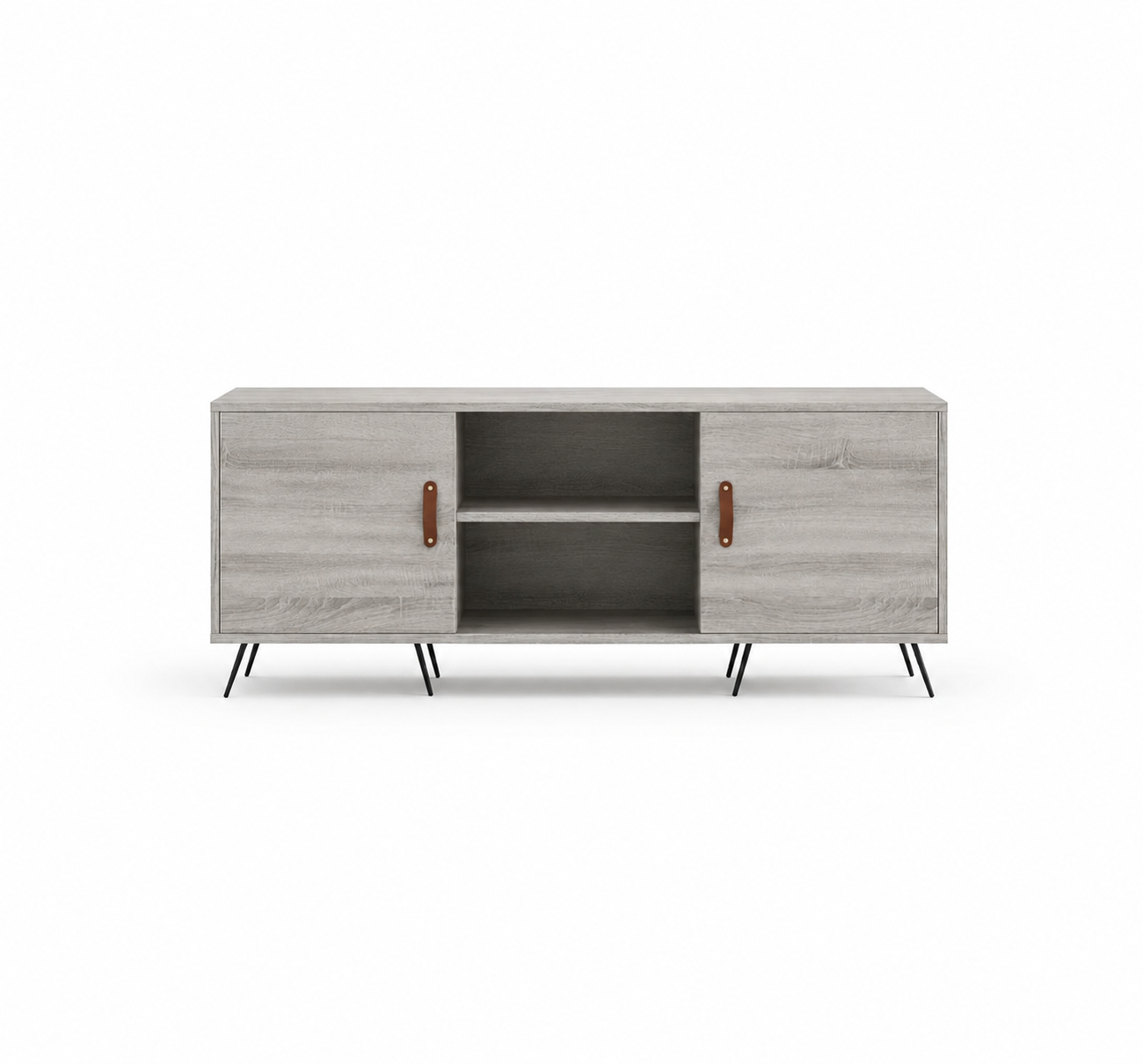 Meuble TV Design Sonoma Gris avec Rangement