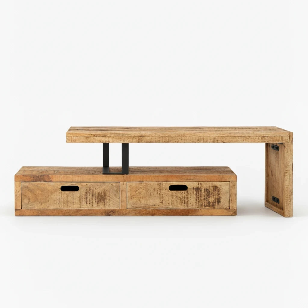 Meuble TV Extensible en Manguier Massif Modulable