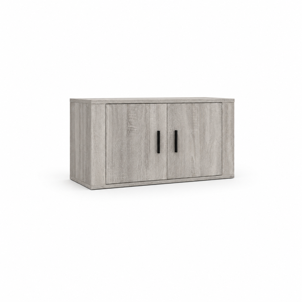 Meuble TV Mural Suspendu Gris Sonoma – 3 Pièces