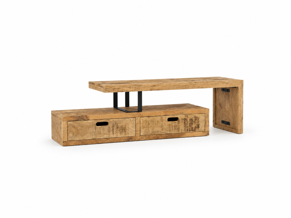 Meuble TV Extensible en Manguier Massif Modulable