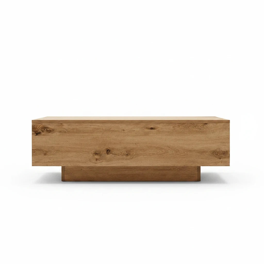 Table Basse en Bois d'Ingénierie 100 cm – Effet Vieux Bois