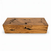 Table Basse Artisanale en Teck Massif Fait Main