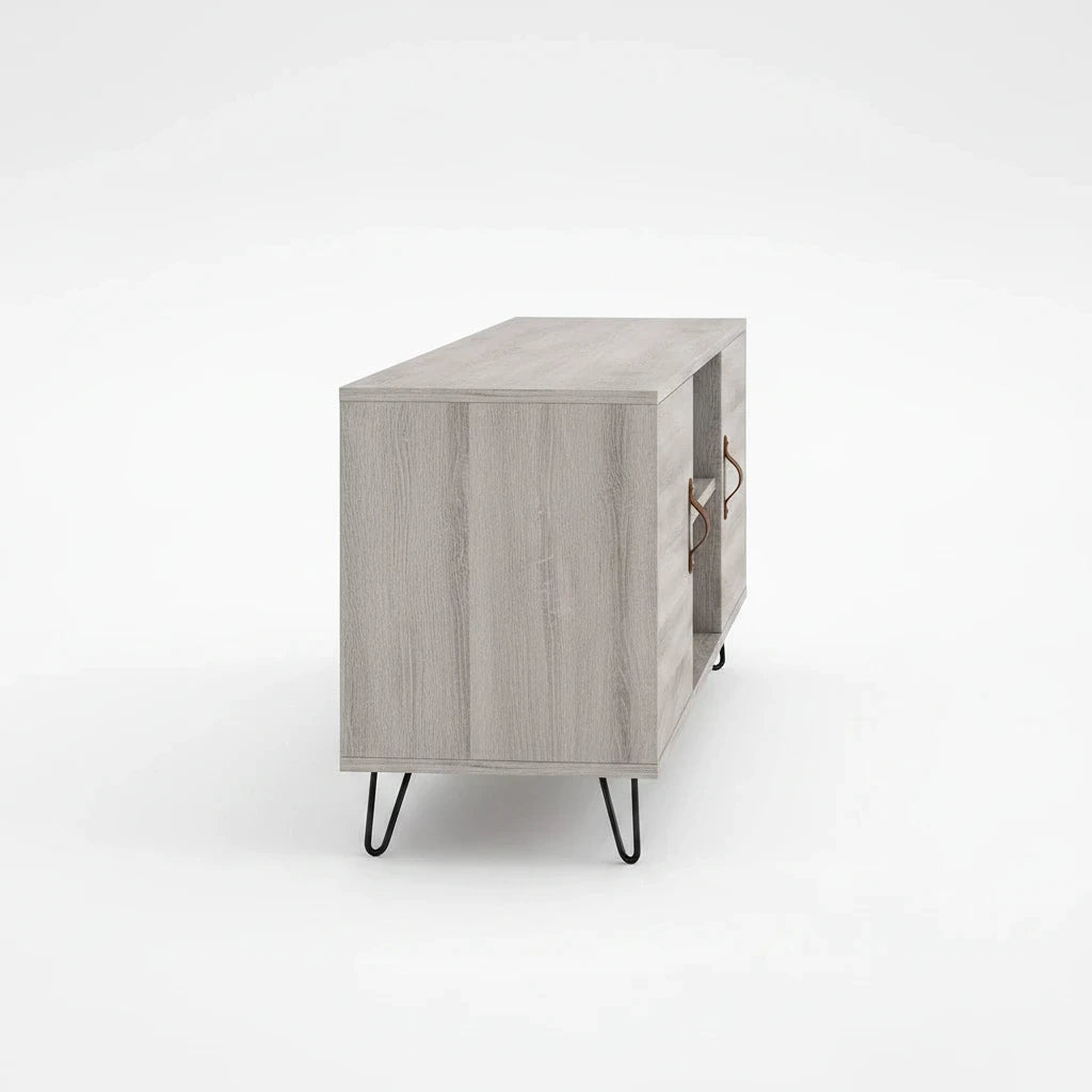 Meuble TV Design Sonoma Gris avec Rangement