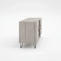 Meuble TV Design Sonoma Gris avec Rangement