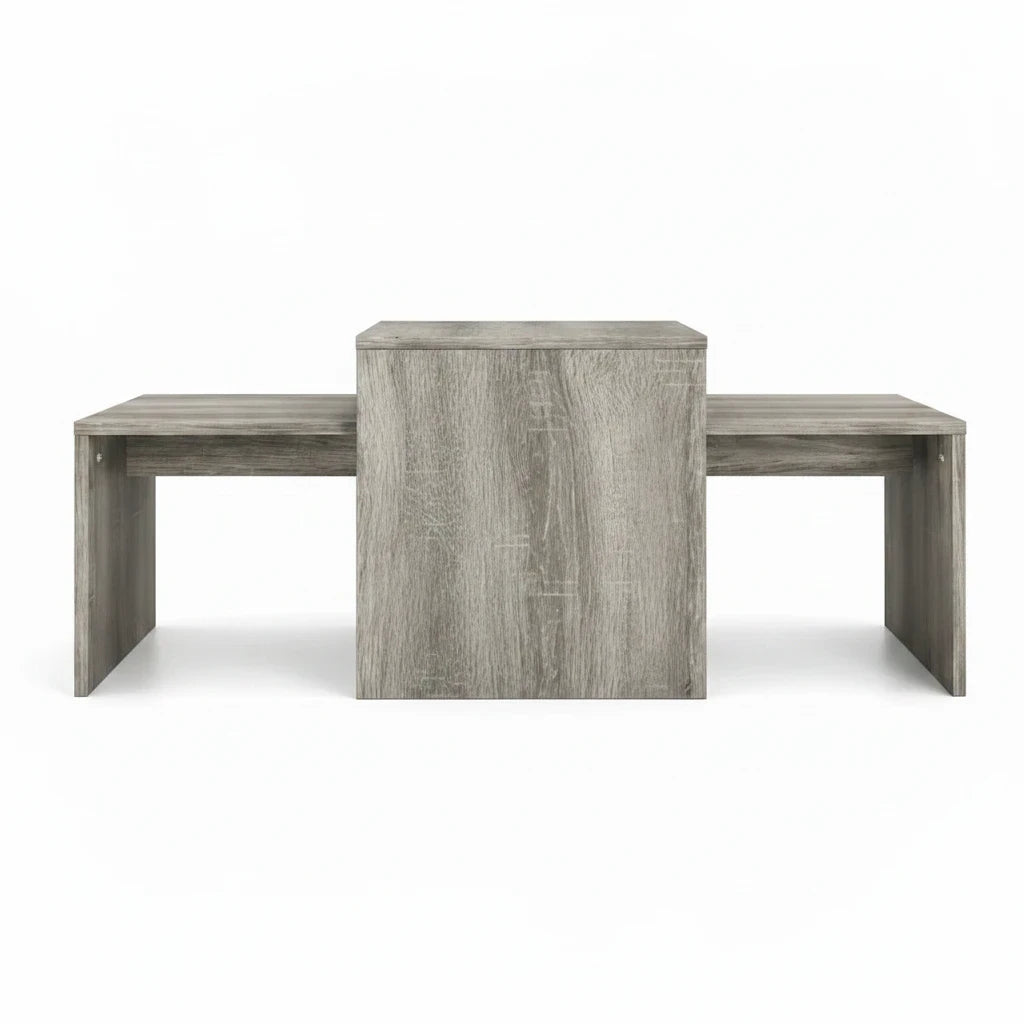 Tables Basses Gigognes Emboîtables Chêne Sonoma Gris