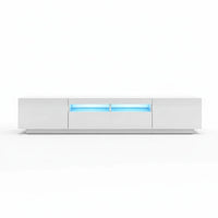 Meuble TV Blanc Modulable avec LED RVB 180 cm