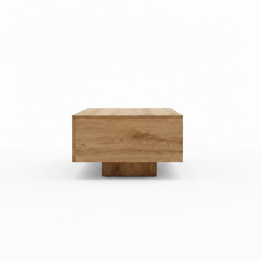 Table Basse en Bois d'Ingénierie 100 cm – Effet Vieux Bois