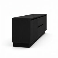 Meuble TV Chêne Noir LED RGB 160 cm avec Tiroirs