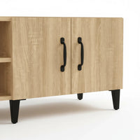 Meuble TV Scandinave Chêne Sonoma 4 Portes 180 cm