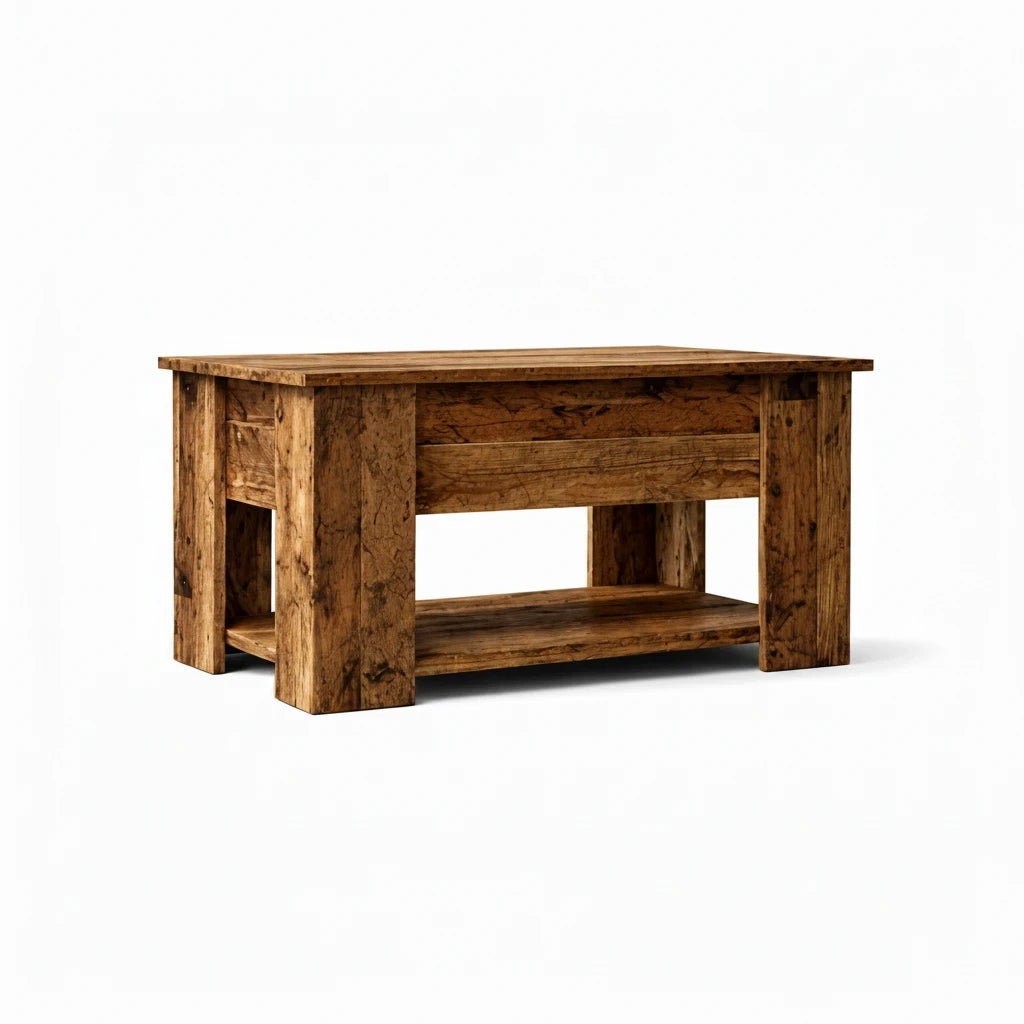 Table Basse Relevable Chêne Sonoma avec Rangement
