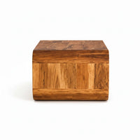 Table Basse en Bois d'Acacia Massif avec Rangement – Finition Miel
