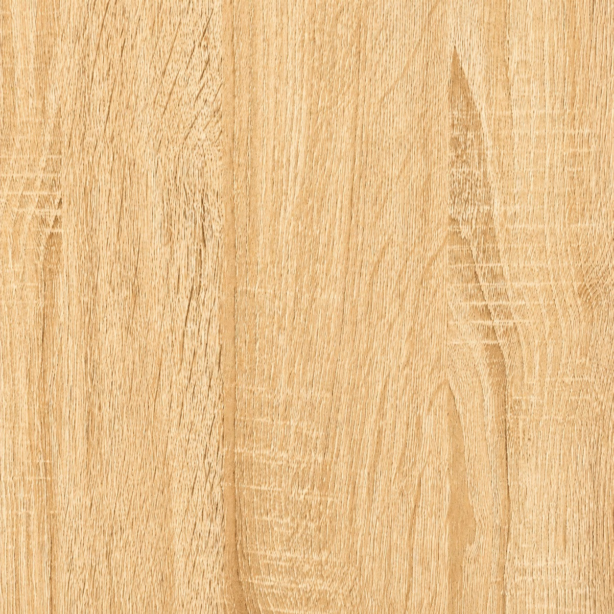Gros plan sur la texture en bois clair finition Sonoma de la table basse Loftora au design moderne et épuré